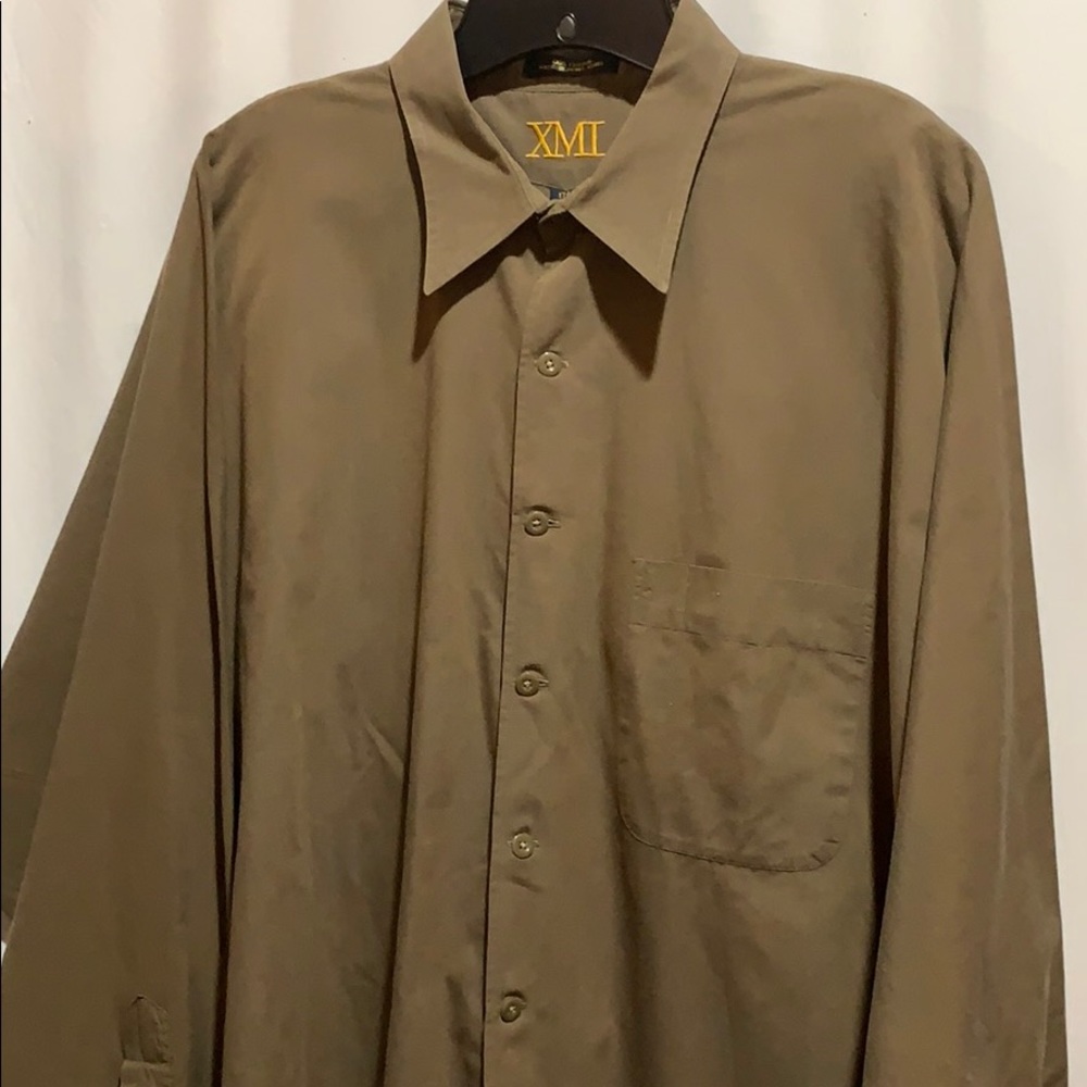XMI DRESS SHIRT:ENGINEERED DOLMAN LATTE 17.5 34